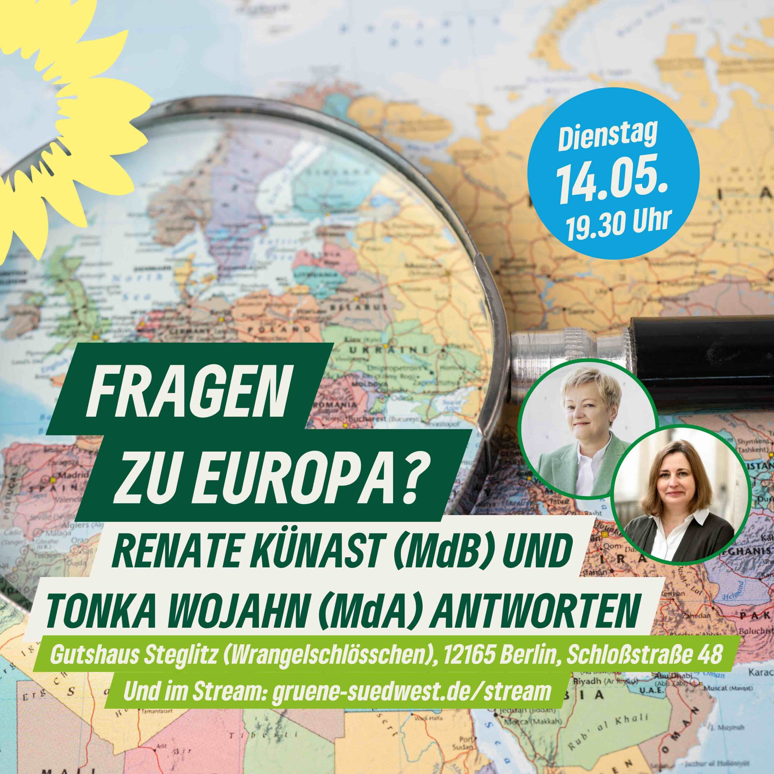 Fragen zu Europa? Renate und Tonka antworten am 14. Mai